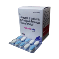 Glimepiride 1 mg, Metformin HCl 500 mg Tablets