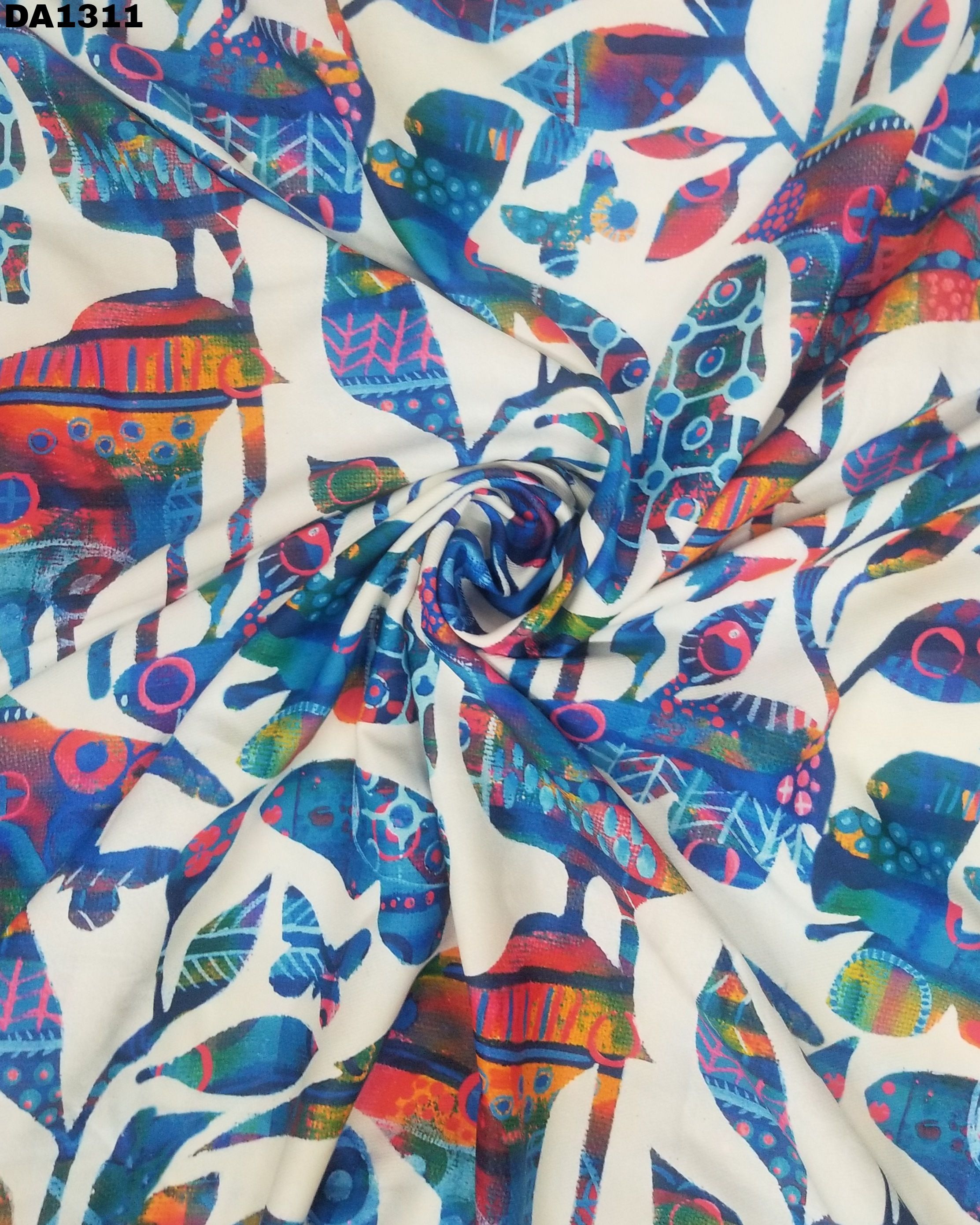 Twill Silk Digital Print Fabric