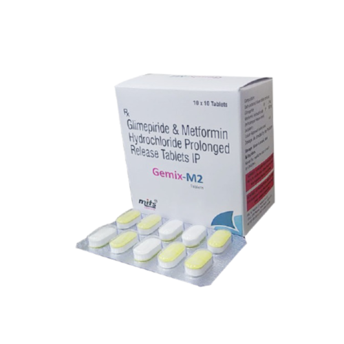 Glimepiride 2 mg,Metformin HCl 500 mg Tablet