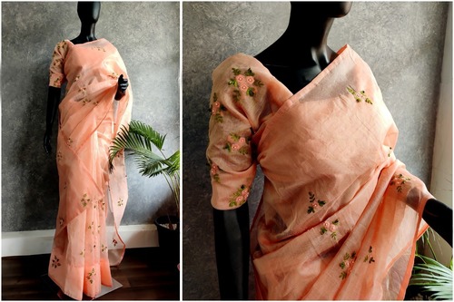 Daily Wear Orange Saree