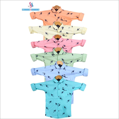 Kids Designer Print Shirts - Full Sleeves, Bead Closure | Washable Fabric, Stylish Printed Designs