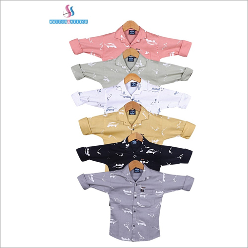 Kids Cotton Printed Shirts - Full Sleeves, Available in Diverse Colors | Washable Comfort for Everyday Wear
