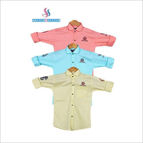 Kids Plain Shirts - Cotton Blend, Sizes S, M, L, XL | Trendy, Washable for All Seasons: Summer, Rainy, Spring, Winter