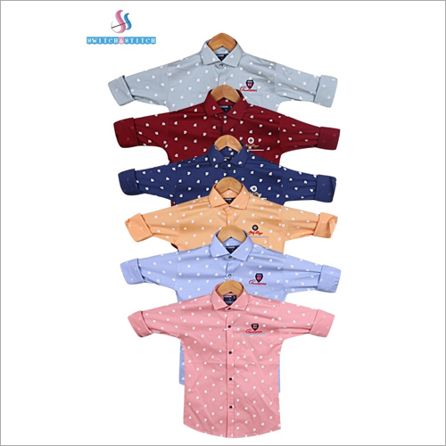 Kids Designer Print Shirts - Cotton Blend, Full Sleeves | Washable, Ideal for Rainy, Spring and Summer Seasons