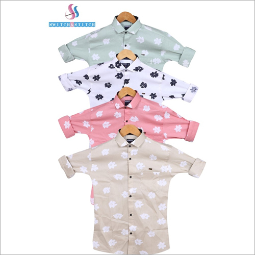 Kids Flora Printed Shirts - Cotton Blend, Various Sizes | Washable Design, Bead Closure, Perfect for All Seasons: Rainy, Spring, Summer, Winter