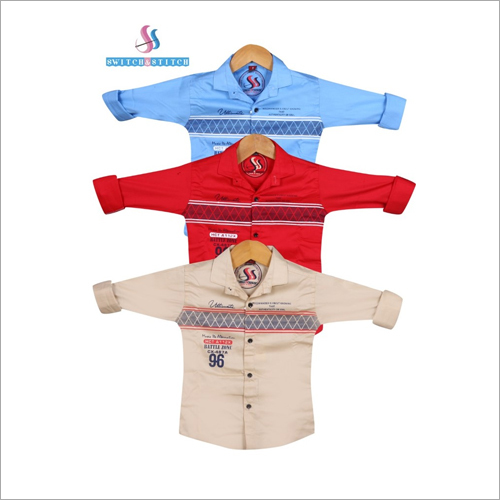Kids Printed Party Wear Shirts - Cotton Blend, Available in Multiple Colors | Washable, Suitable for Rainy, Spring, Summer, and Winter Seasons