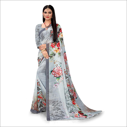 Multicolor Ladies Printed Saree