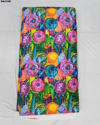 Baby Sartin Silk Digital Print Fabric