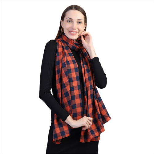 Casual Wear Ladies Cotton Check Scarves