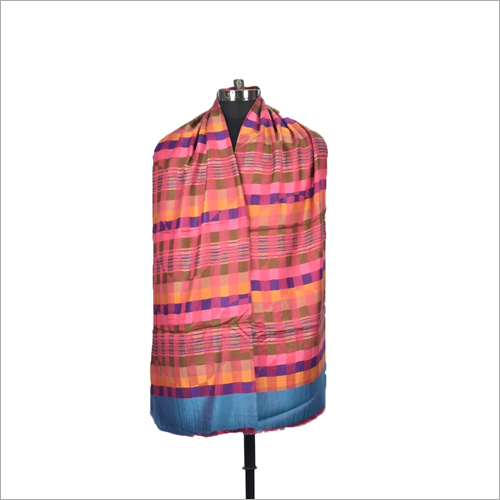 Multicolor Semi Silk Stripes Stoles