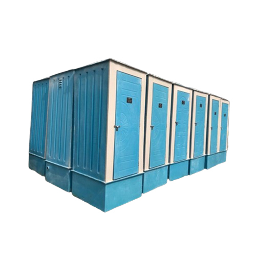 Prefab Bio Toilet - FRP Material, 1000 x 1000 x 2000 mm Dimensions, Blue Color, 500L Capacity | Ideal for Residential, Housing Development, National Parks, and Exhibition Mela Usage