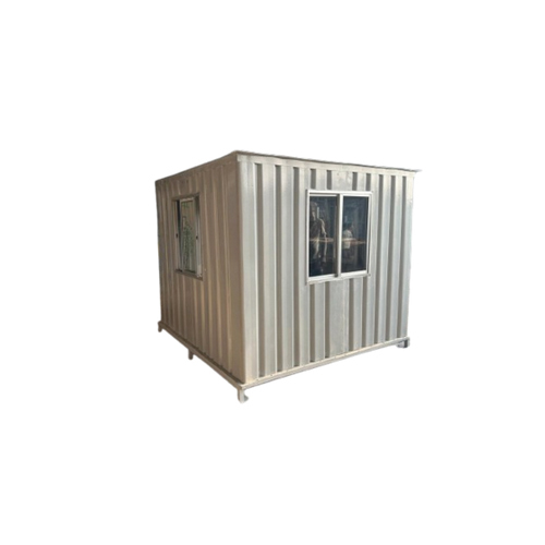 Prefab Security Cabin - FRP Material, 3.5 Ft. X 3.3 Ft. X 7.2 Ft. Dimensions, Green and White Color, Modular Design, Easily Assembled, Portable