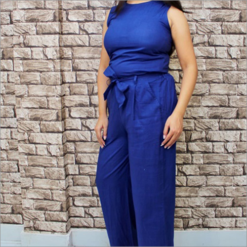 New Navy Blue Short Top with Pallazo