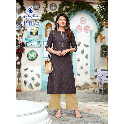 Ladies Flavour Biba Vol 1 Ruby Print Top With Pant