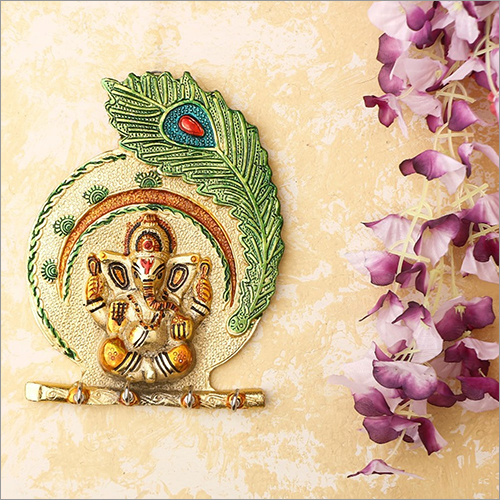 Ryme Lord Ganesha on Morpankh Key Holder