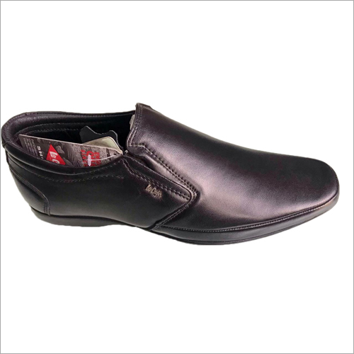 Black Lee Cooper Leather Slip On Shoes