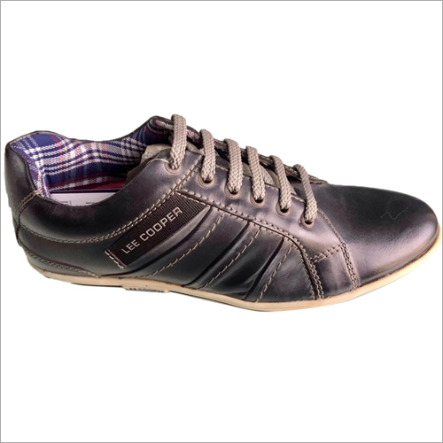 Grey Lee Cooper Leather Shoes