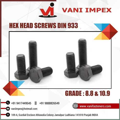 Hexagonal Head Screws - Bolts Din 933