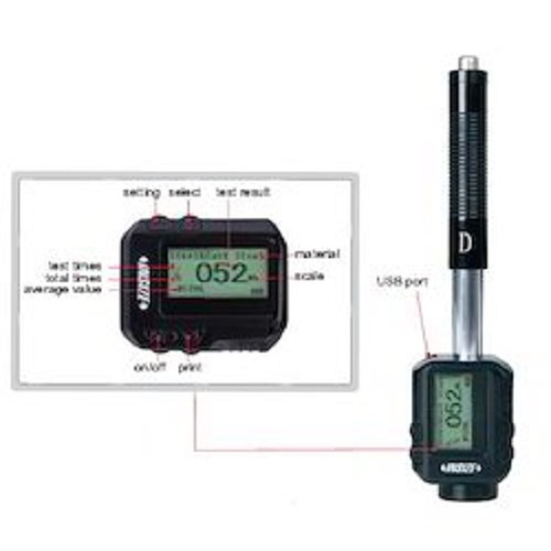 INSIZE ISH-SPHD Portable Hardness Tester - Plastic Material, White Color, USB & Bluetooth Connectivity | Tests Various Hardness Scales, Saves 500 Results, 2-Year Warranty