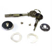 6mm Glass Door Lock - Zinc Material, Chrome Finish, Silver Color | Perfect For Banks, Hotels, Restaurants, And Homes With Firm Grip And Polished Surface