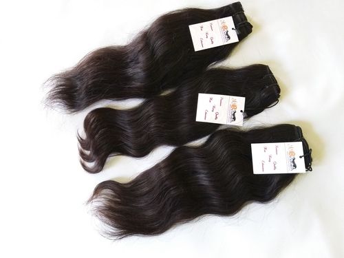 Raw Unprocessed Cuticle Aligned Mink Tangle Free Natural Wavy Human Hair Bundle