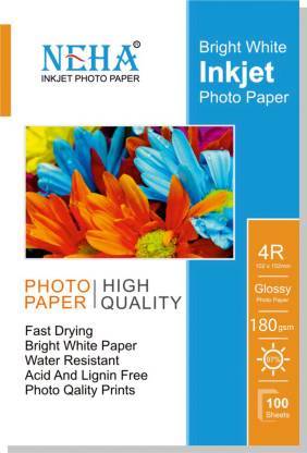 Neha 4X6 GLOSSY 180GSM PLAIN 4X6 180 gsm Photo Paper By GLOBAL COPIER