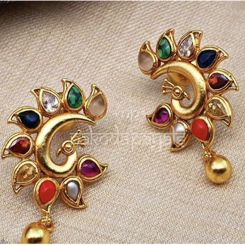 Colourful Gemstone Earings By HARSH GEMS AND JEWELLERY