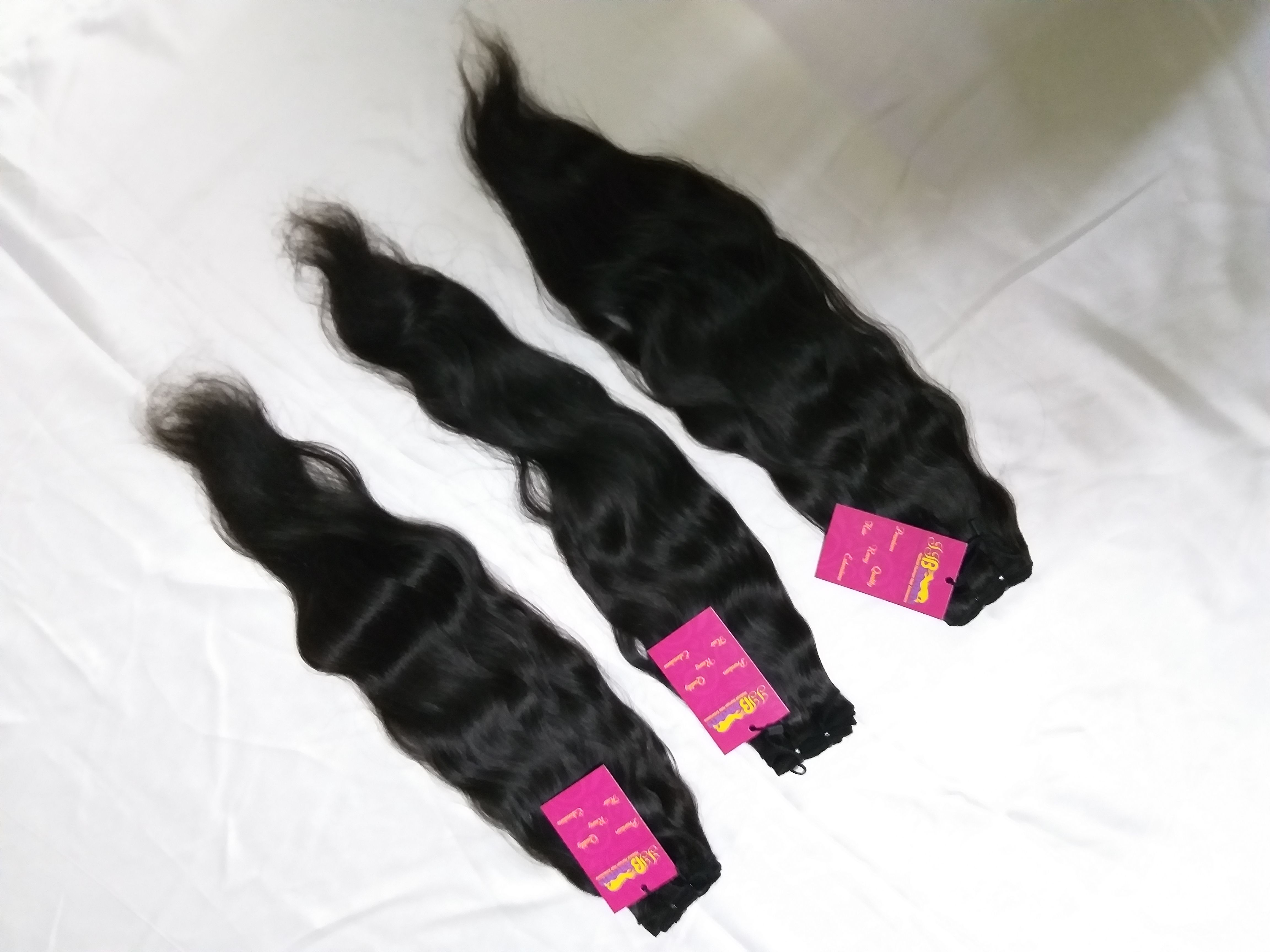 Natural Colour 100% Indian Virgin Wefted Remy Human Hair Bundle