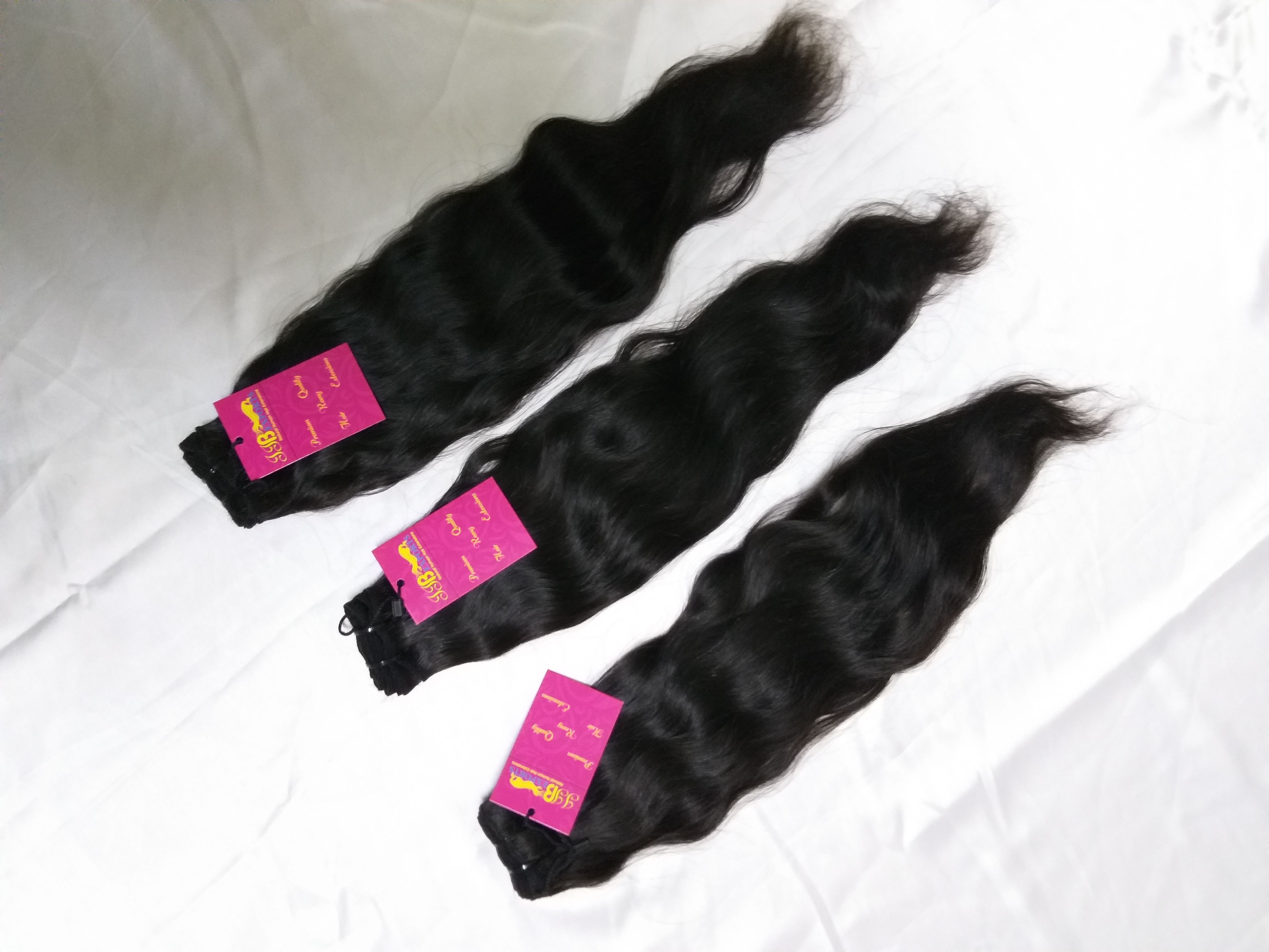 Natural Colour 100% Indian Virgin Wefted Remy Human Hair Bundle