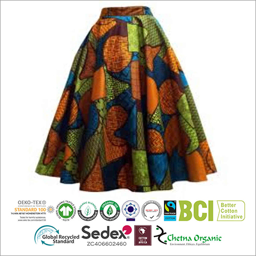 GOTS Organic Cotton Ladies Skirts For Women Summer