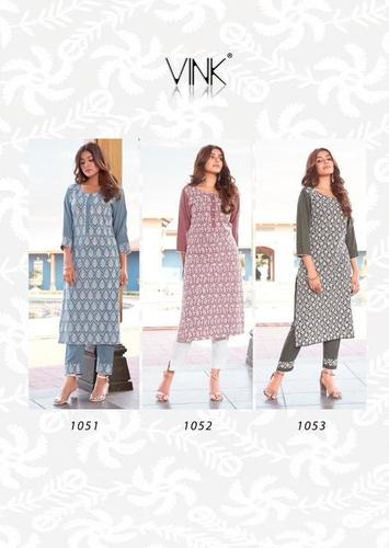 "LUCKNOWI 5 BY VINK"  WITH PANT KURTIS