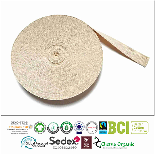 Organic Cotton Ribbon Tape By SRI KALYAN EXPORT PVT LTD.