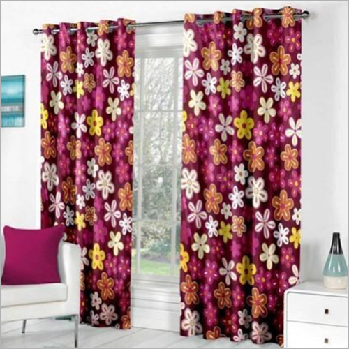 Flower Printed Window Curtain