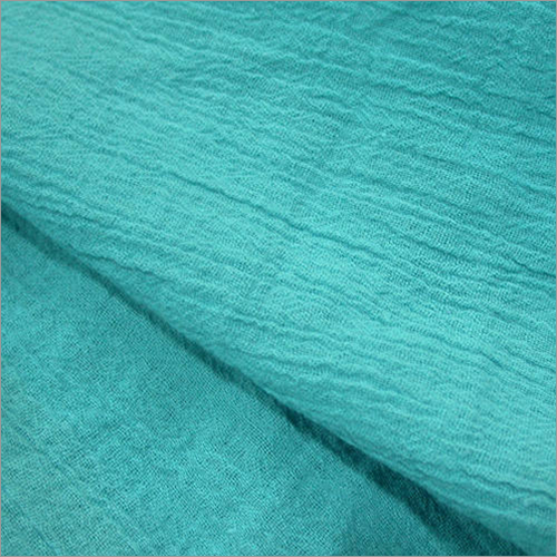 Oeko Tex Certified Double Cloth crinkled effect Muslin Solid Fabric
