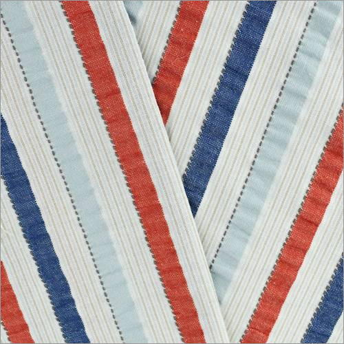 GOTS Certified Organic Cotton Yarn Dyed and Solid Dyed Seer Sucker Fabric