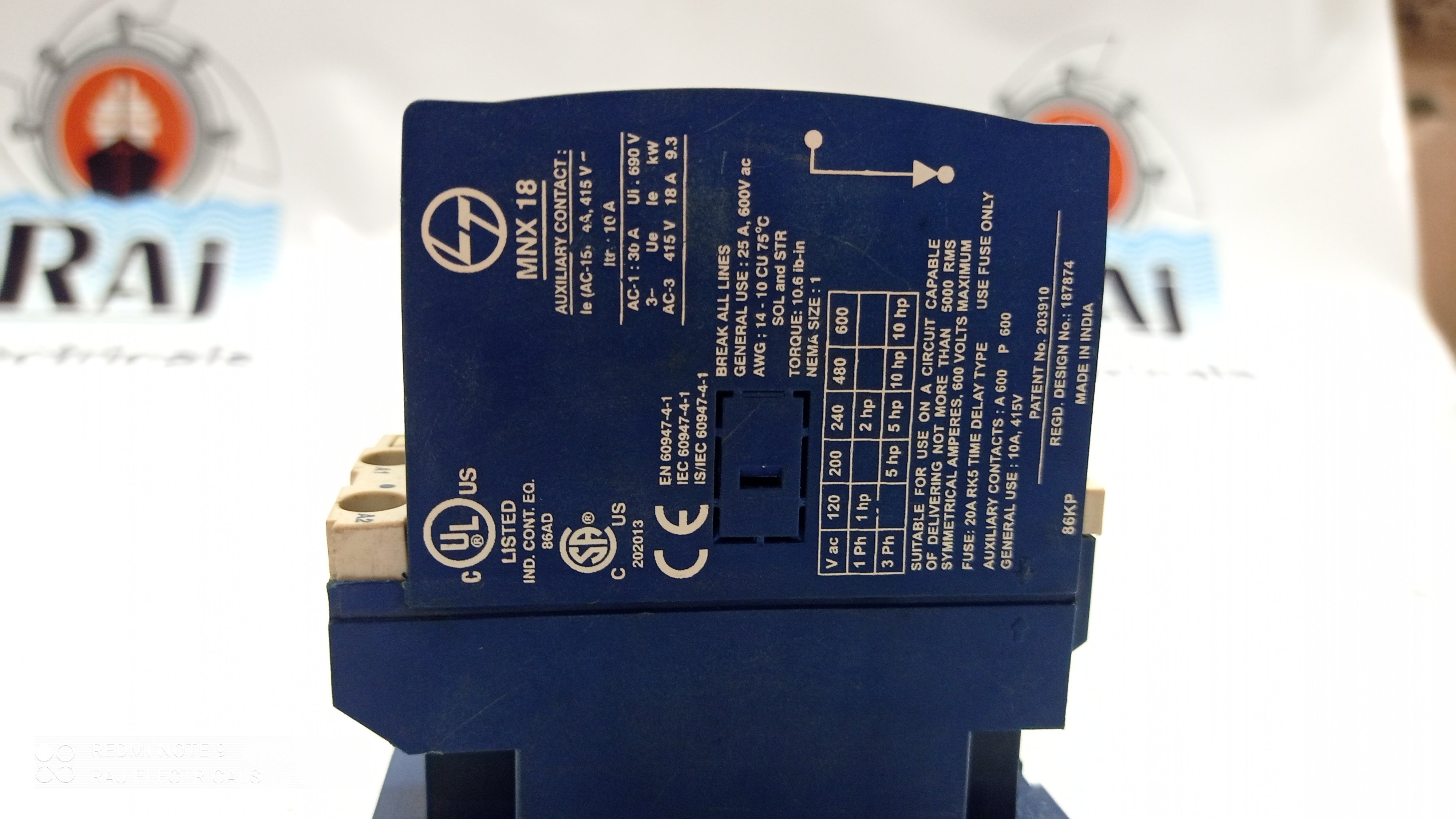 LT CONTACTOR - MNX 18