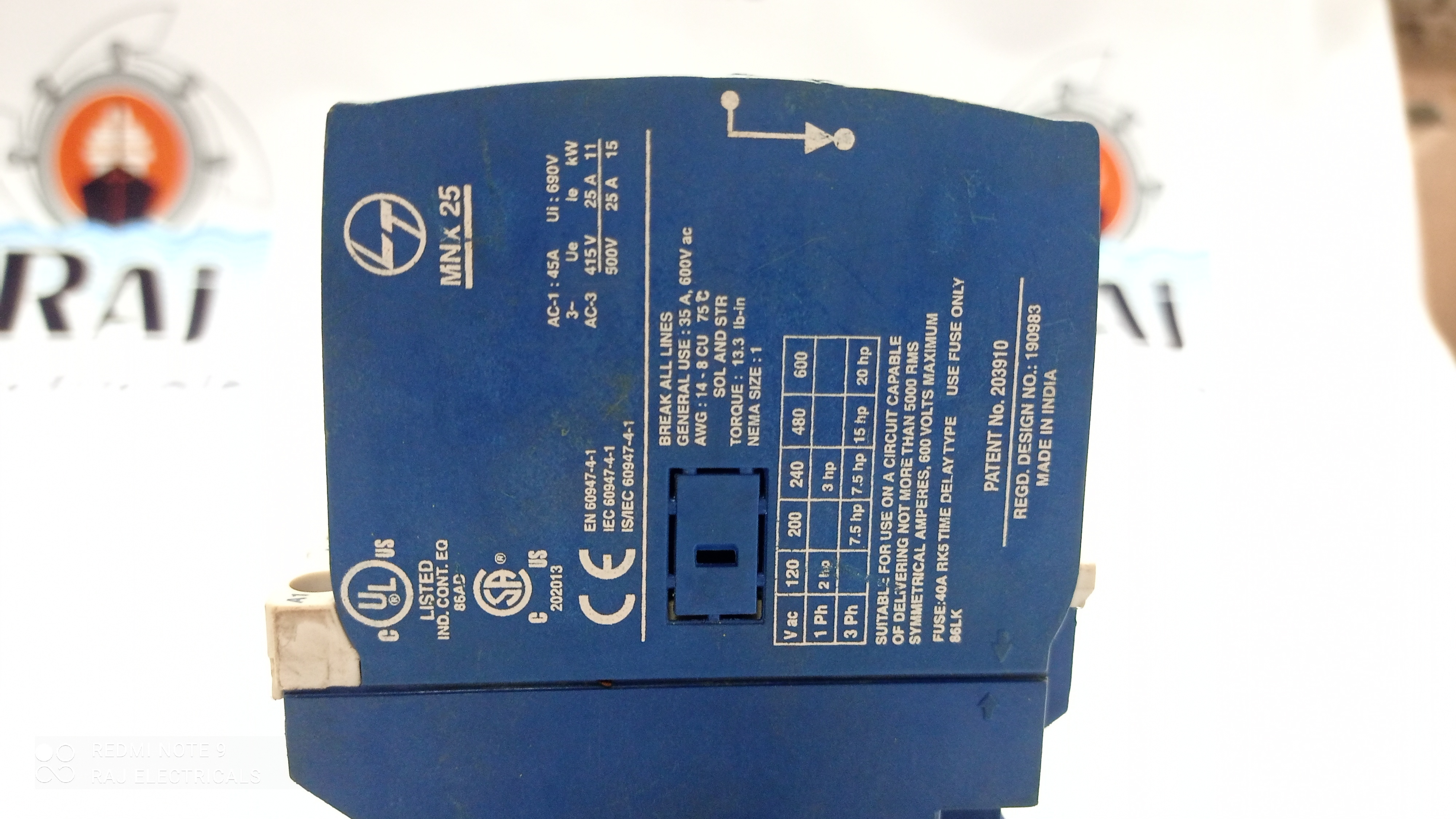 LT CONTACTOR - MNX 25