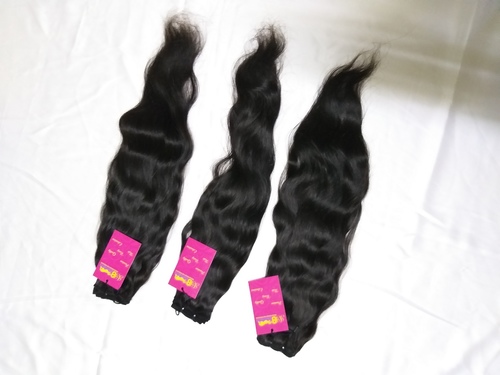 Weaving 100% Natural Color Wavy Remy Virgin Wefted Human Hair Extensions