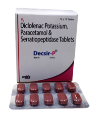 Diclofenac Potassium 50mg, Paracetamol 325 mg & Serratiopeptidase 15mg Tablet
