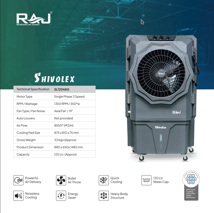 Raj Tento King Air Cooler - Color: Black