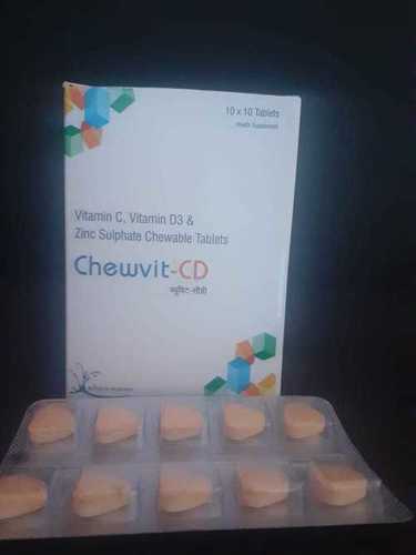 Vitamin c,vitaminD3 & zinc Sulphate chewable tablets