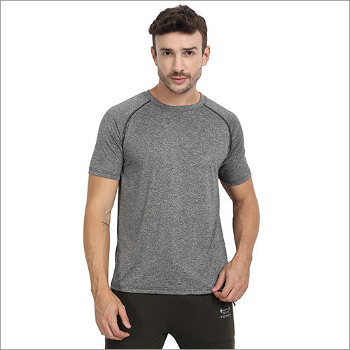 Grey Melange Sports T-shirt Age Group: 15+