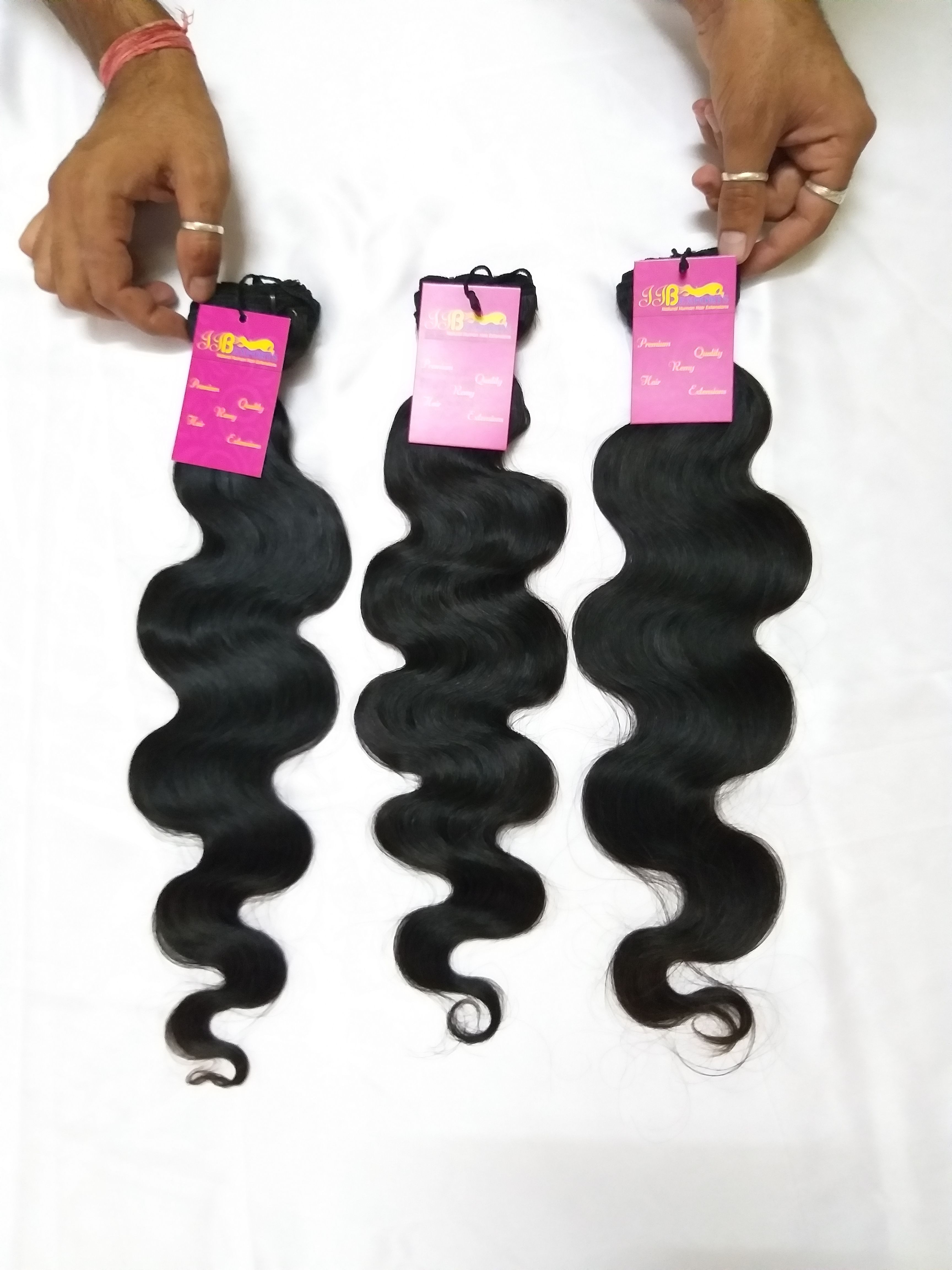 Indian Raw Machine Weft Single Drawn Natural Body Wave Human Hair Bundle