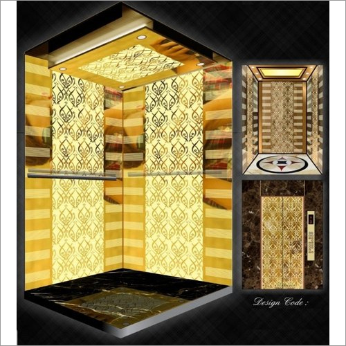 Golden Elevator Door