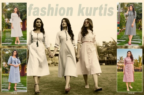 Dry Cleaning Vitara Fashion By Eliza-2 Cotton Kurtis Catalogue