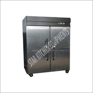 Stainless Steel Four Door Vertical Freezer