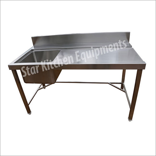 Semi Automatic Stainless Steel Loading Table With Sink