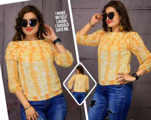 Chiffon short pattern top