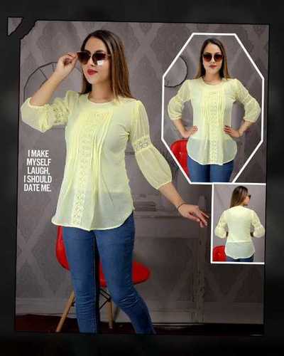 Georgette lace top