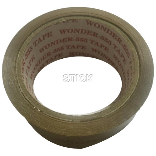 Brown Tape - BOPP, 48mm x 50m/100m/200m/500m/1000m, Brown Color | Single Sided Adhesive, Warranty Included, Box Packaging, Printed Pattern